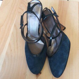 Emerald Suede Ankle Strap Pump